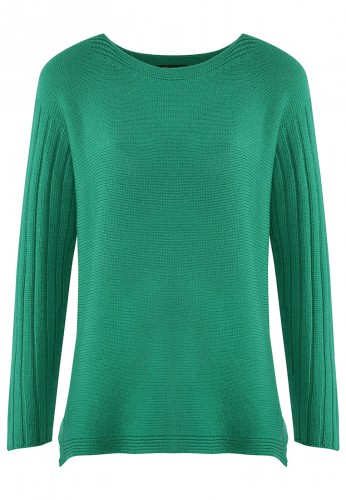 Wełniany sweter w kolorze zielonym