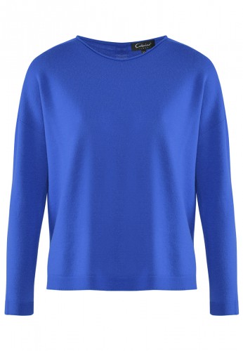 Wełniany sweter w kolorze kobaltowym