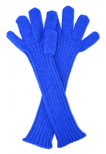 Rękawiczki w kolorze kobaltowym